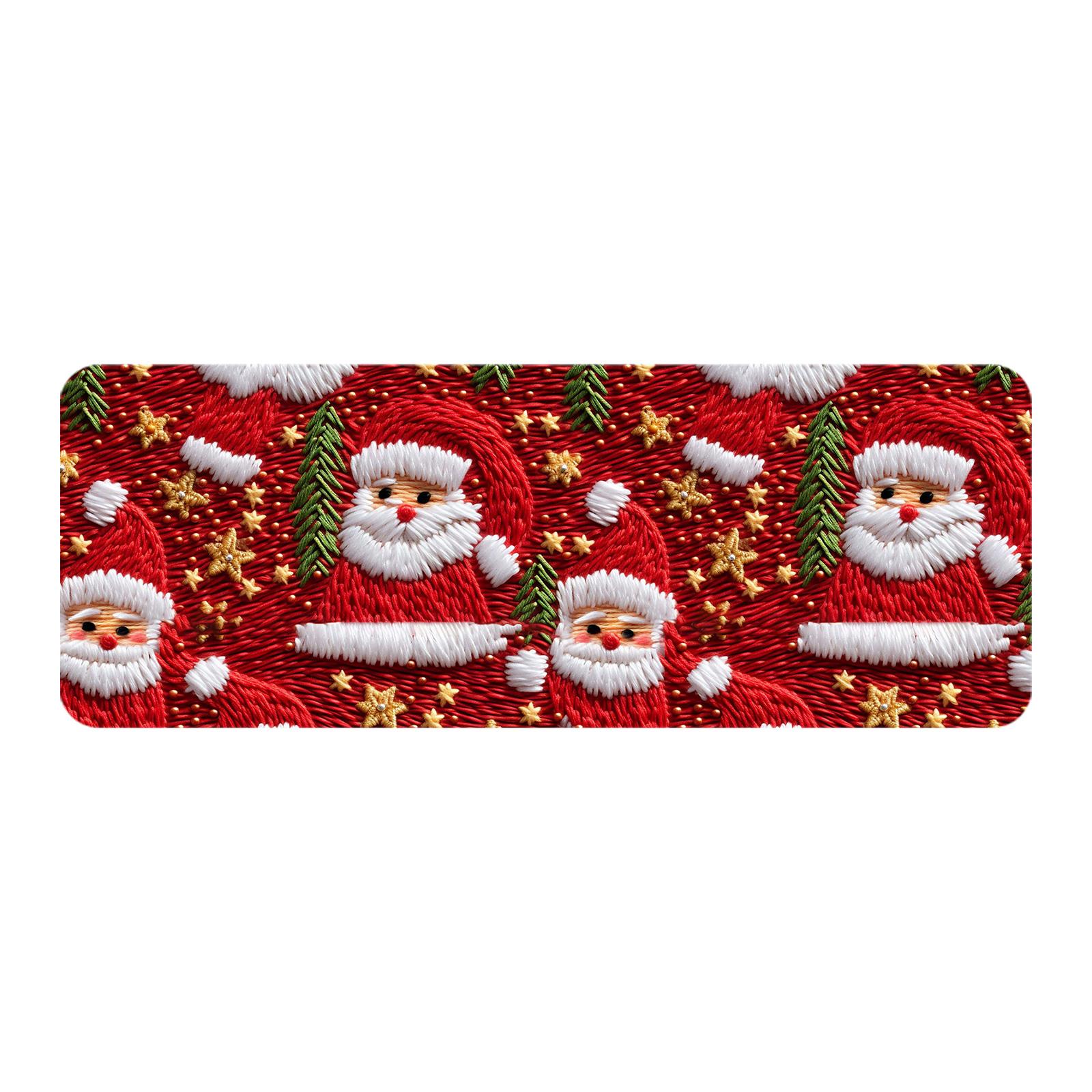 

Christmas Kitchen Anti-slip Mat Carpet Flannel Doormat One Size