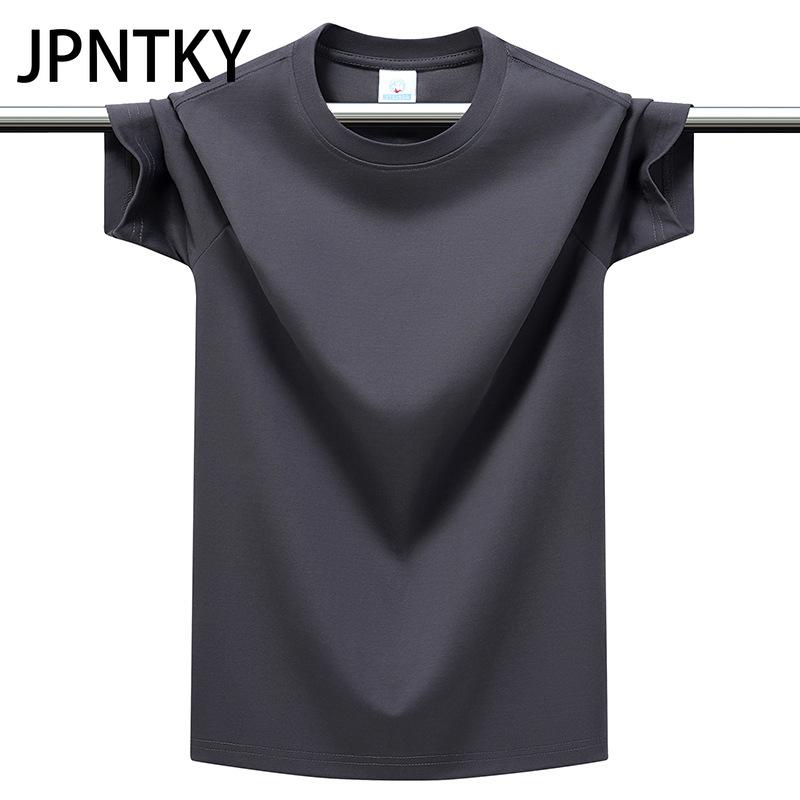 JPNTKY Cotton Short Sleeve T-shirt Men's Fashion Loose Half Sleeve Shirt Printed Compassionate Shirt