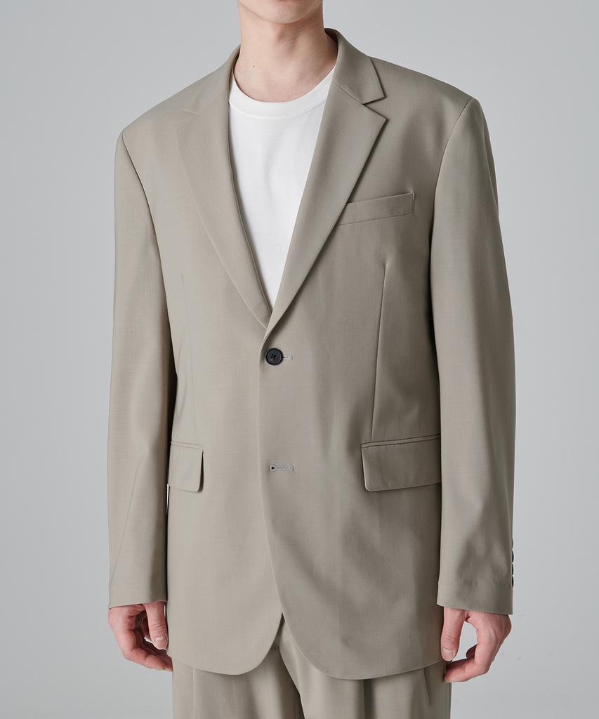 Musinsa Standard Summer Wool Relaxed Basic Blazer [Light Beige]