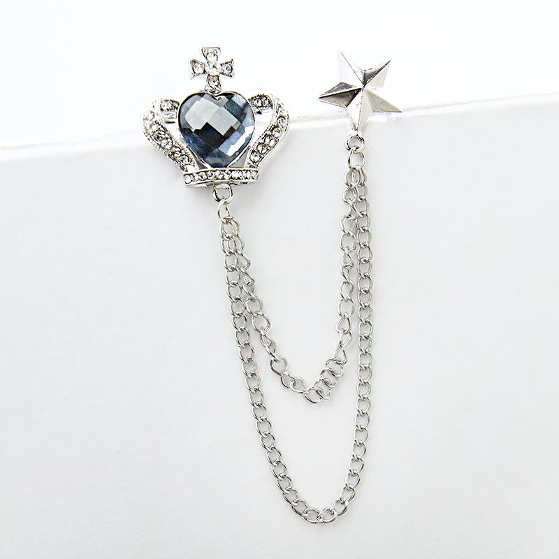 Broche Retro de Gema Inspirado no Barroco: Acessório de Vestido Luxuoso Estilo Palácio