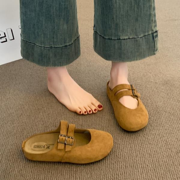 Fashion Shoes Lady Slippers Soft Platform Loafers Luxury Slides Slipers Women Cover Toe Girl Comfort Designer Flat 2025 Shoes For Girls