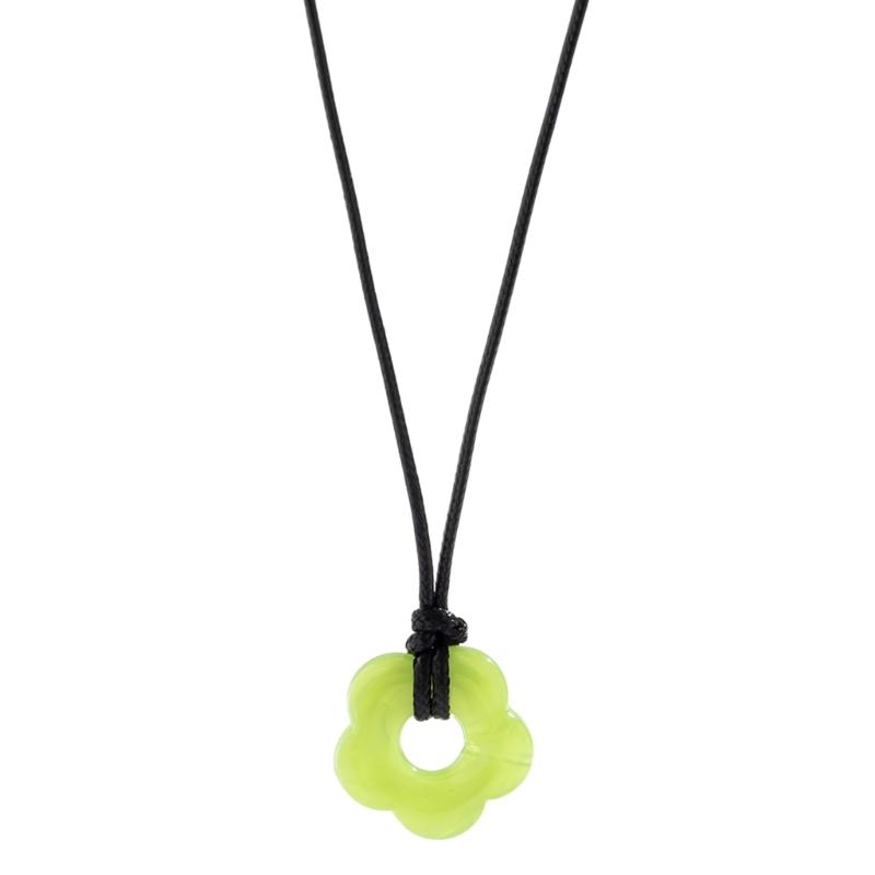 Bunte Blumen-Anhänger-Halskette für Frauen Freundin Geschenk Harajuku Harz Pflaumenblüte Choker Jahrestag Y2K Schmuck 2026 Trend