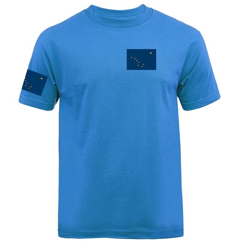 Флаг штата Аляска Герб AK Графическая футболка Унисекс футболка M