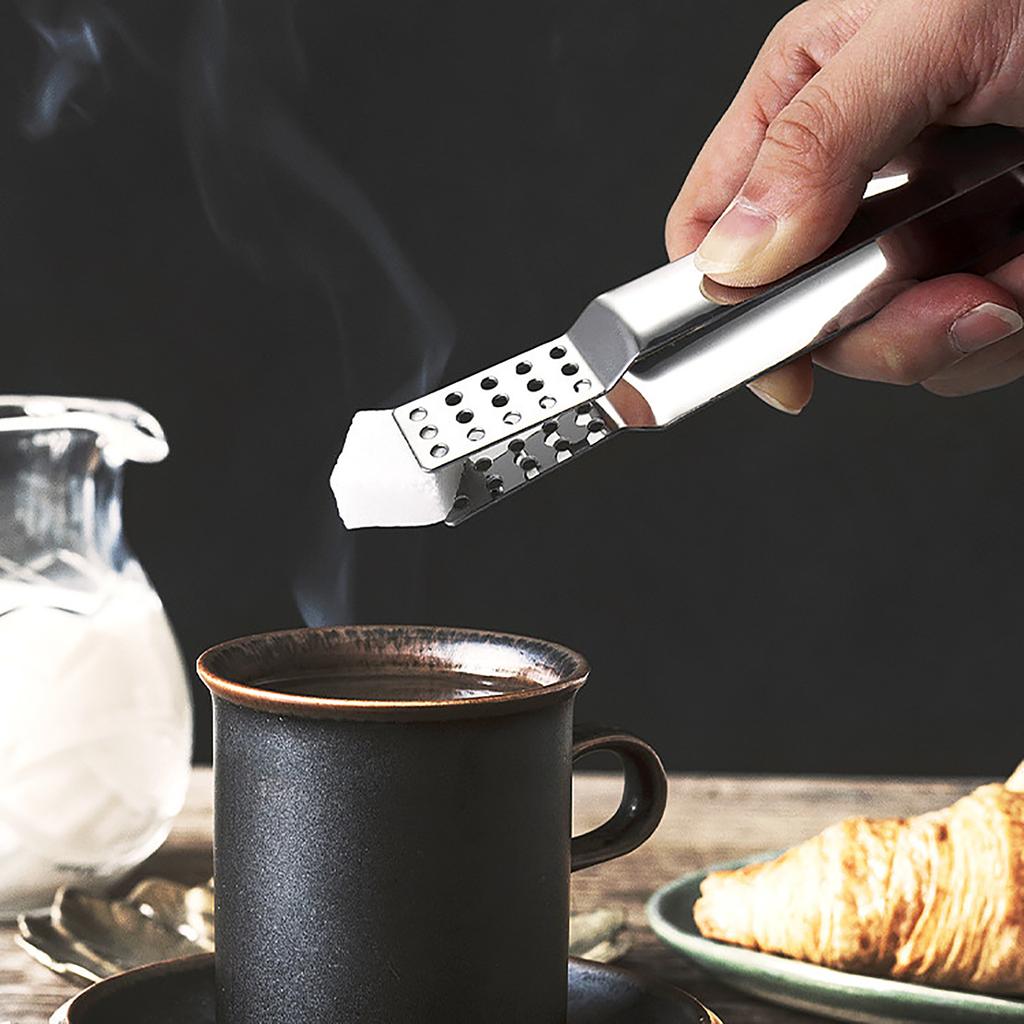 Stainless Steel Tea Bag Tongs – Square Filter Hole Tea Accessory For Sugar Cubes And Small Food Items