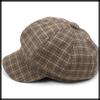 Tattersall CZ286 [White Fang] Casquette, Check, Autumn/Winter Hat, Stylish, Adult, Women's (Khaki)