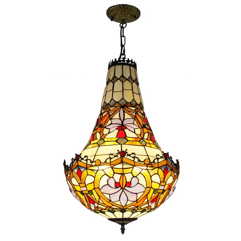 New European-style Restaurant Chandelier Aisle Club KTV Villa Decoration Creative Retro Glass Staircase Corner Lamp