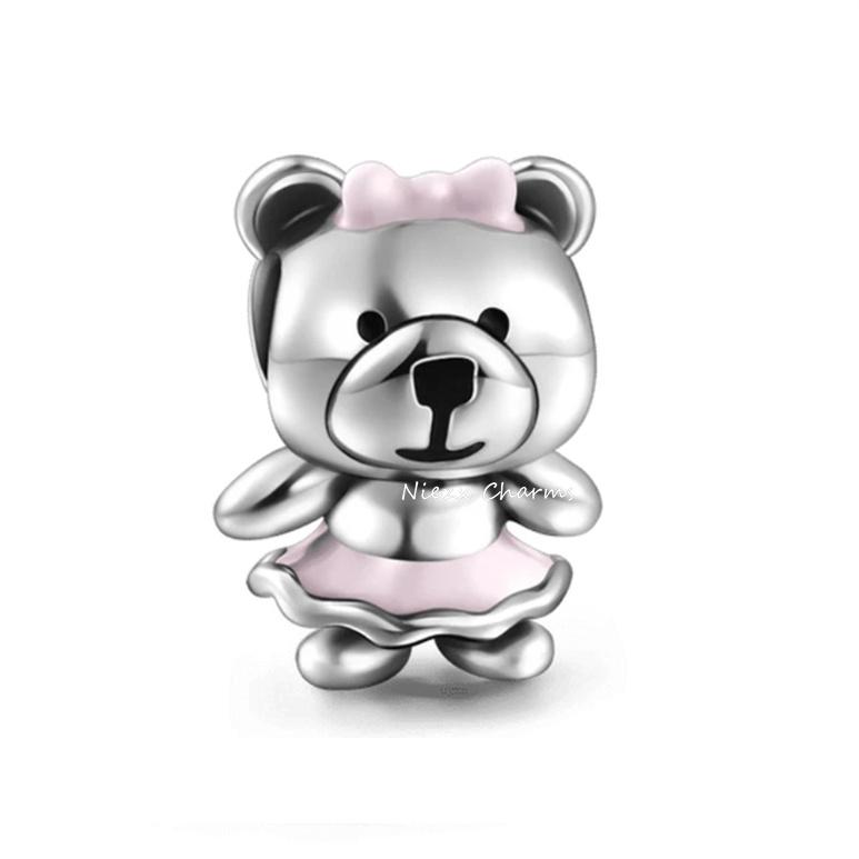 Newcopper Cute Animal Series Cat Dog Elephant Horse Bear Pendant Lucky Beads Fit Origina Charms Bracelet Diy Jewelry