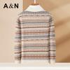 Antonio Men's Thick 100% Wool Business Casual Round Neck Sweater