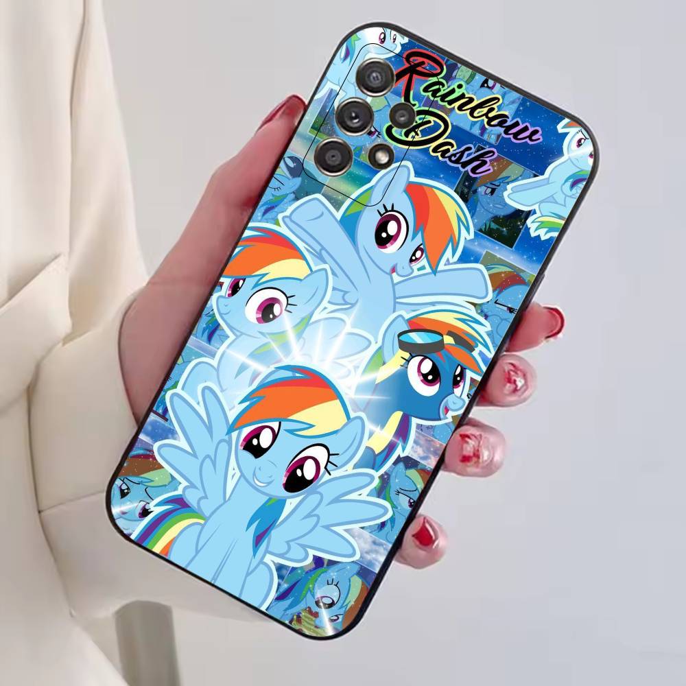 Cartoon My Little P-Ponys Phone Case For Samsung S25,S24,S21,S22,S23,S30,Ultra,S20,Plus,Fe,Lite,Note,10,Black Cover
