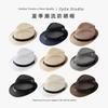 Sommer Krempe Rand Schattierung Zylinder Atmungsaktiver Netzhut Western Cowboyhut Premium Britischer Jazzhut Stroh Strohhut
