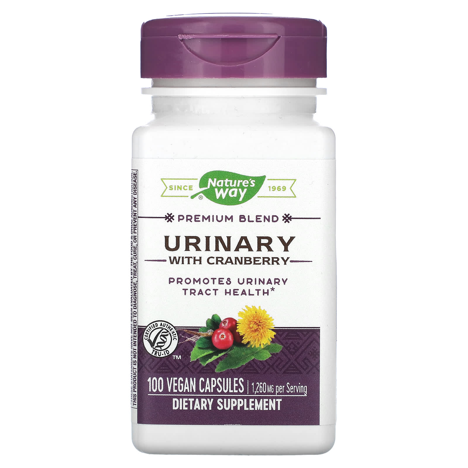 

Nature s Way, with cranberry, 1,260 mg, 100 veggie capsules (420 mg per capsule)