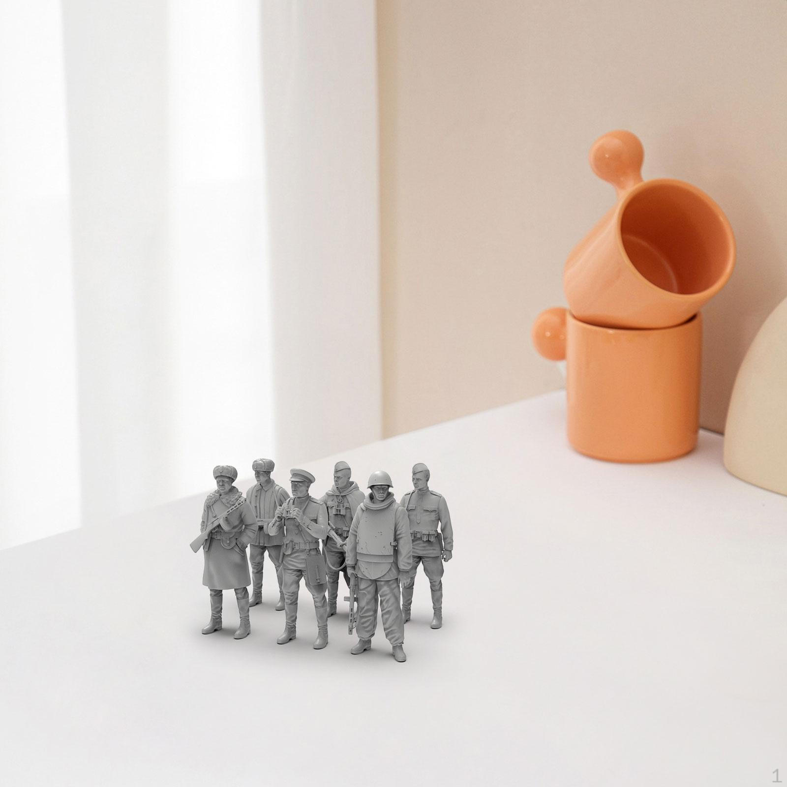 

Набор из 6 штук Масштабные модели Набор для творчества Игрушка Детские миниатюрные фигурки для моделиста-энтузиаста 3cm