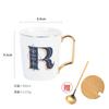 1 Stück Europäische Goldbuchstaben Keramiktasse Liebhaber Frühstück Kaffeetasse Milchtee A-Z Buchstabe Männer Frauen Kreativer Becher