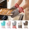 Thermal Protection Gloves for Oven Mitts, Heat Resistant Kitchen Women, 100% Cotton Anti Proof Casserole Dishes Scald Non-Slip Padded Cooking & Baking