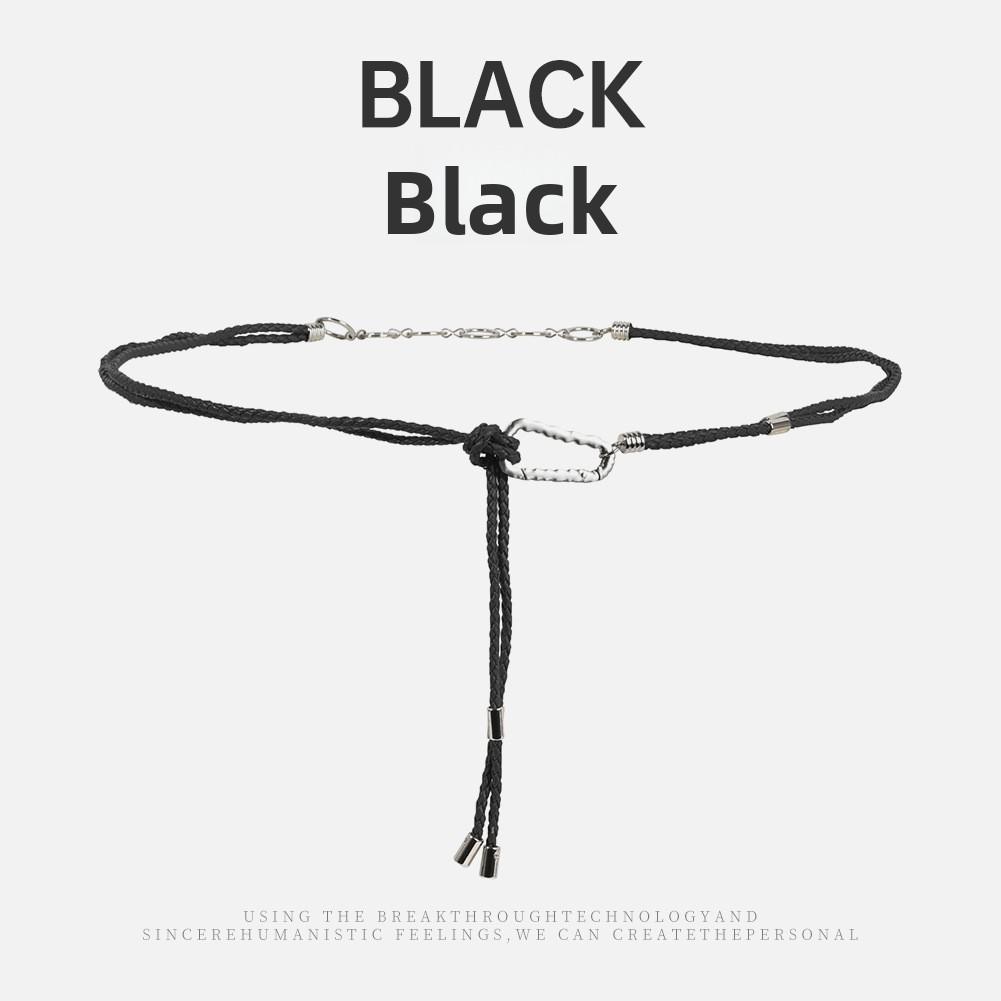 Design Sense Niche Woven Waist Chain Accessories Female Bohemian Ethnic Style Belt Decoration with Skirt Retro Waist Rope
