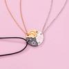 Lovecryst 3 Piezas/set Colgante de Sol Luna Estrella Collar Mejor Amiga Bff Amistad Collar de Pareja Joyería de Moda