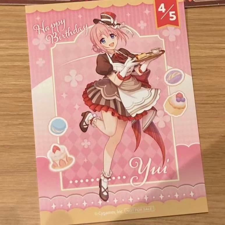 [USED] Princess Connect! Sweets Paradise Yui Birthday Bromide - Collaboration Cafe Limited Edition Bonus
