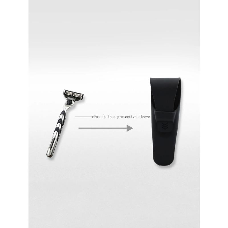 1pc-silicone Razor Lightweight Holder Box Manual Shaver Protector Cover Portable Smudge-proof Shaving Accessories Razor Dispenser Box C
