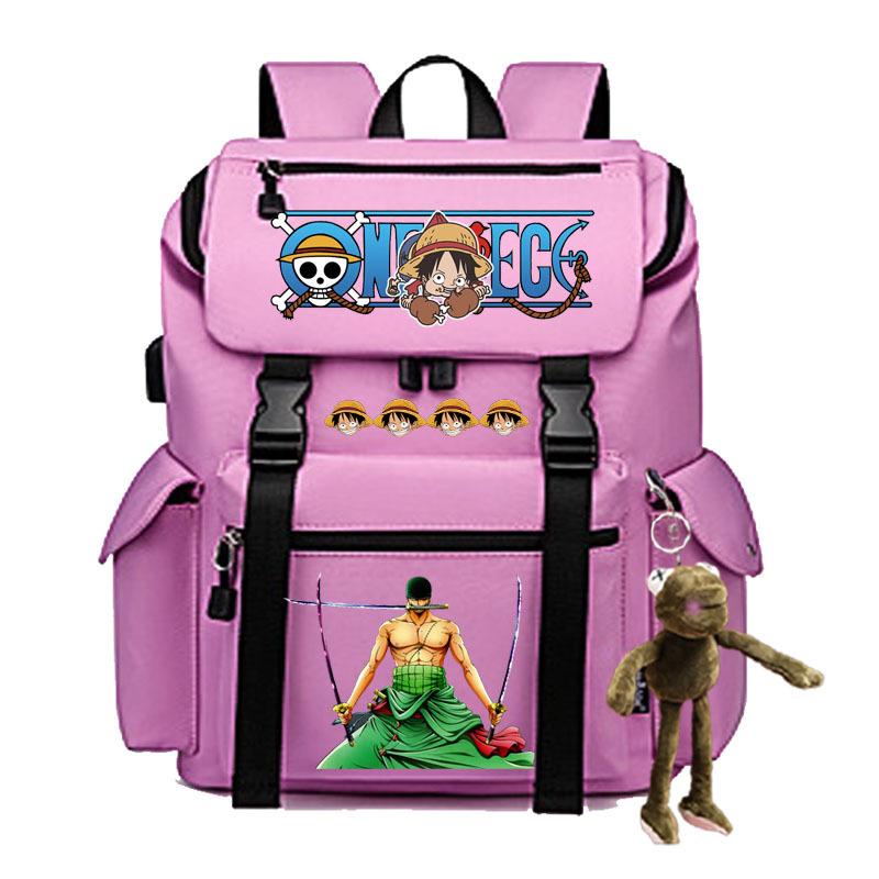 2024 Cross-border New Popular ONE PIECE Cartoon Pattern Backpack College Student Large-capacity Laptop