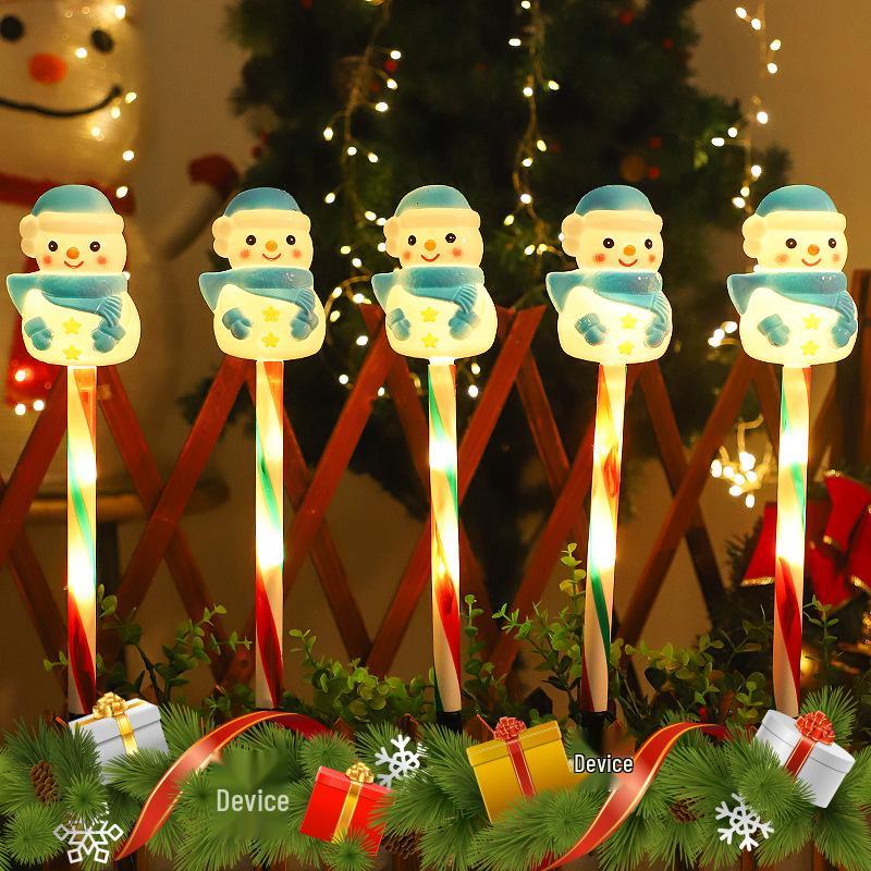 

Solar-Powered Santa & Snowman Lawn Stake Lights for Christmas