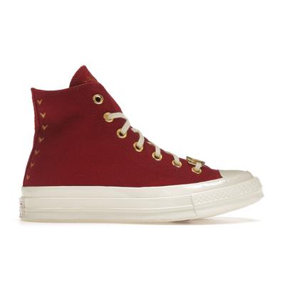 Chuck 70 Hi Heart Red/White/Gold Unisex A03931C