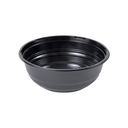 [.co.jp Exclusive] Strix Design Disposable Bowls, 1070ml, Black, 25-Count, Perfect for Events, Food Stalls, and Takeout (SD-196)