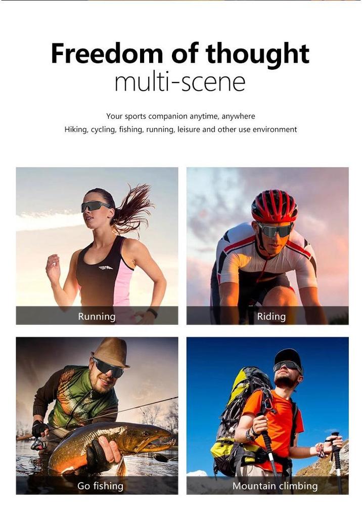 Windproof Cycling Glasses with Bluetooth Hands-free Headset