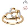 Engagement Ring Elegant Shining Alloy Hollow Double Heart Women Wedding Band Jewelry Accessories
