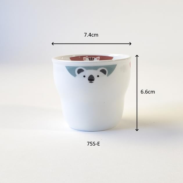 [Official] OGISO (Ogiso) - Used In Daycare Centers Reinforced Porcelain Cup with a Concave Design for Easy Grip, Perfect for Puddings and Jellies.