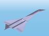 ICM 1/144 Soviet Tupolev Tu-144 Supersonic Passenger Aircraft Plastic Model Kit 14401