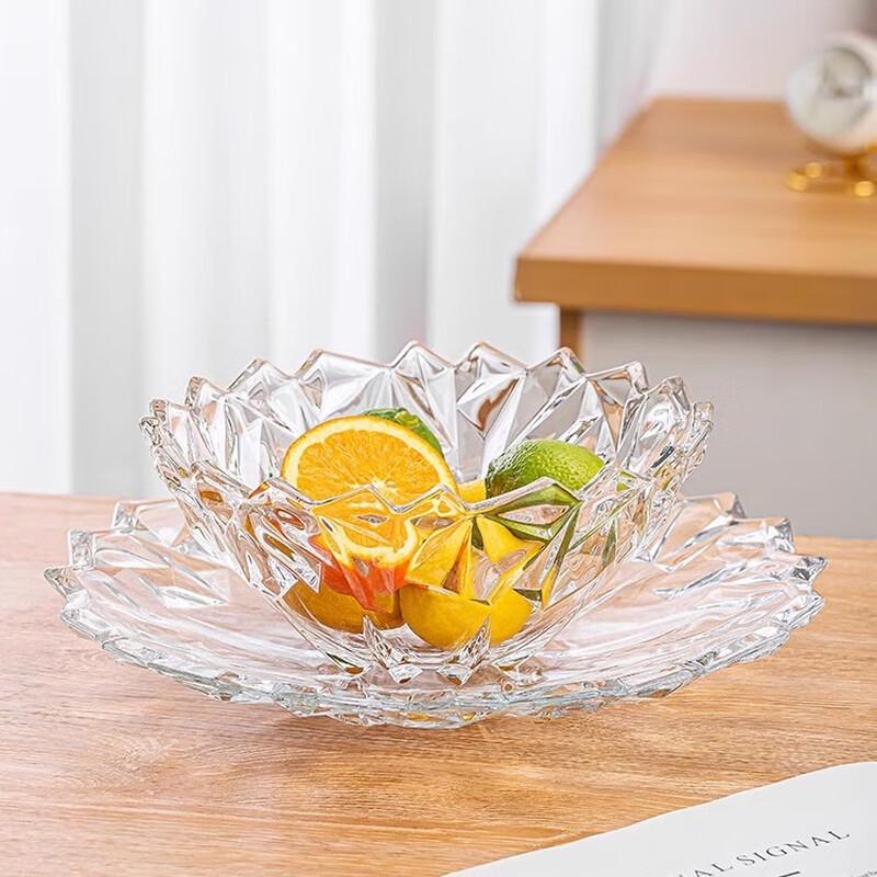 Flewentz Nordic Crystal Glass Fruit & Snack Serving Platters