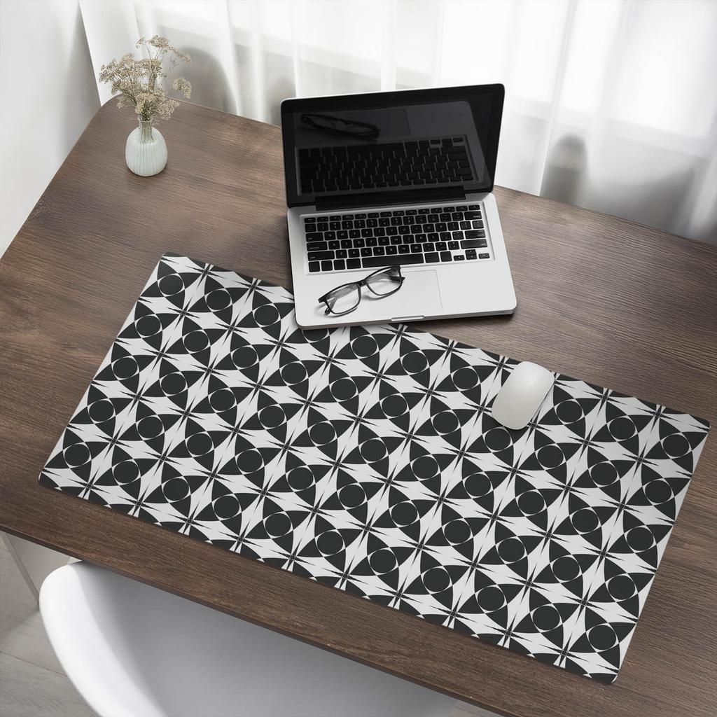 Mata Dekoracyjna Pod Laptopa Na Biurko Geometryczny Wzór Retro 100X50 Cm