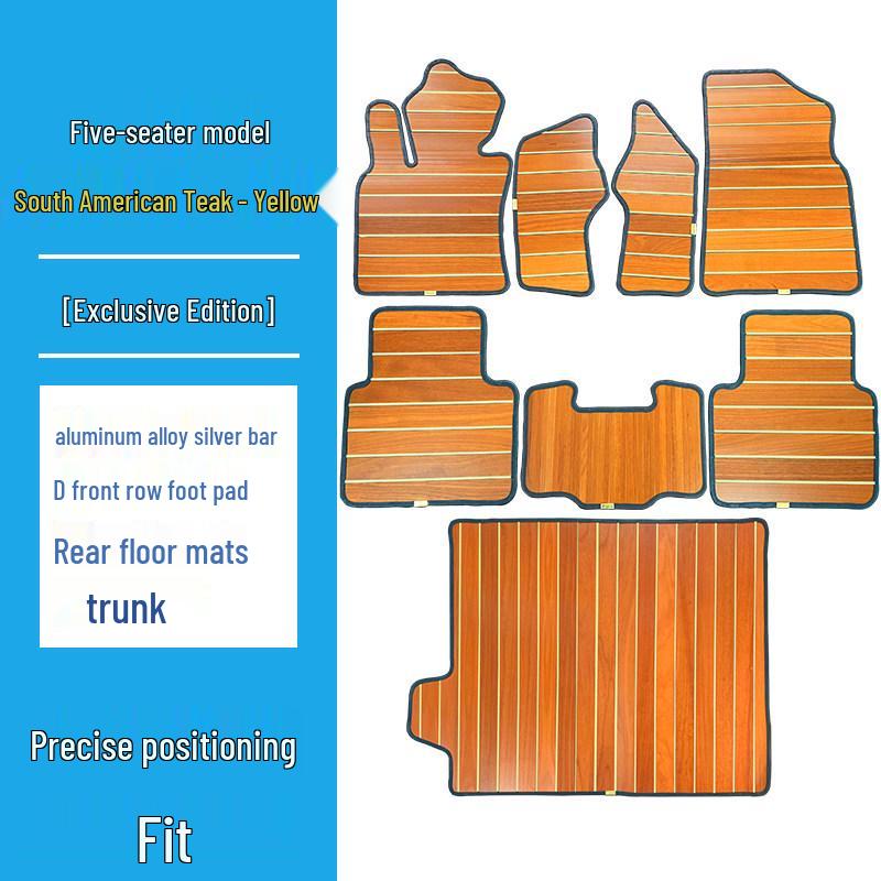 Solid Wood Floor Mat for BMW 3, 5, 7 Series, 320li, 525li, 530, X2, X3, X5
