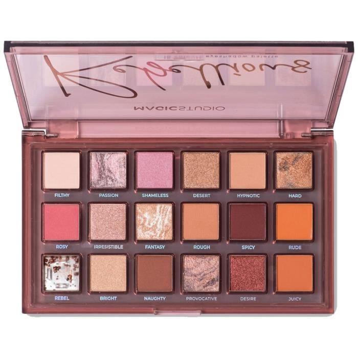 Palette de fards - NO NAME - Rebellious - 18 couleurs - Facile à estomper - Excellente tenue