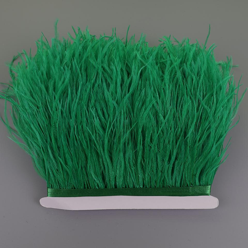 Ostrich Feathers Fringe 2M 55colors Selected Clothing Sewing Crafts Dress with Fluffy Feather Ribbon