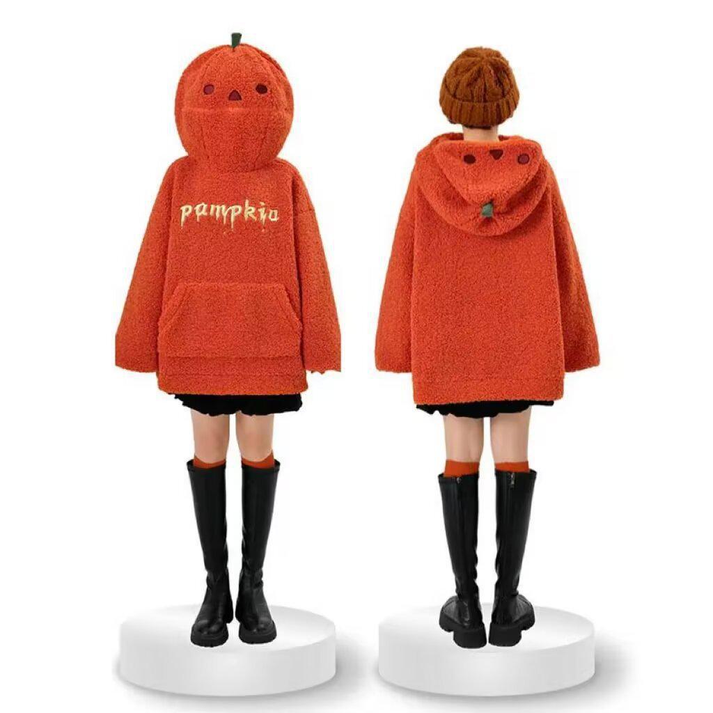 Autumn/Winter American Retro Pumpkin Hoodie - Unisex Youth Pullover by National Tide Brand