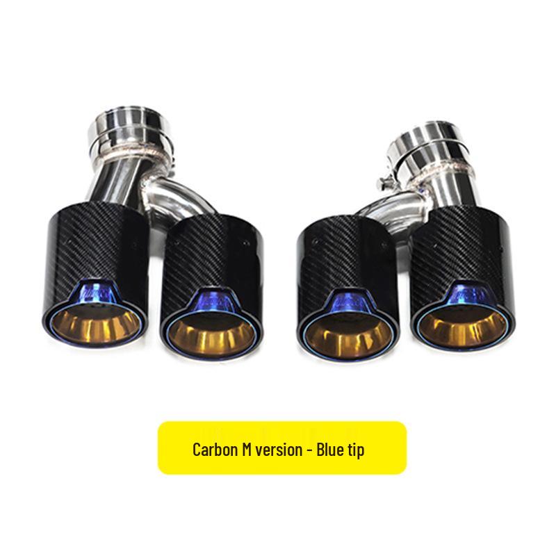 Quad Titanium Black MP Exhaust for BMW 5 Series 525li/530 G30/G38 - Square Nozzles