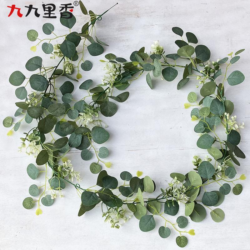 

Американская весна 200 см имитация эвкалиптовых лоз цыганские листья эвкалипта длинные лозы подвеска в виде лозы