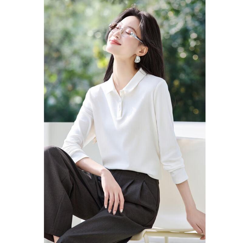 La Chapelle Women's Polo Neck Long Sleeve Shirt