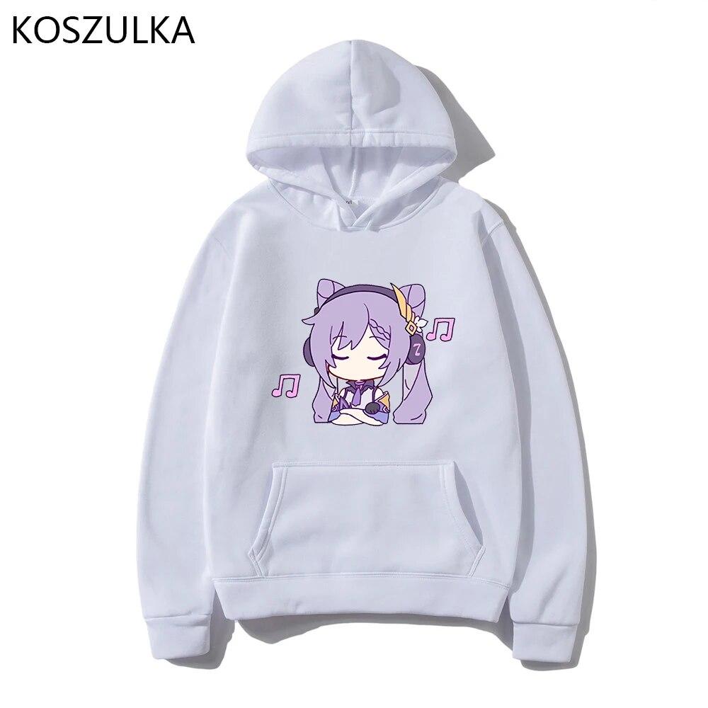 Hot Genshin Impact Hoodie Women Unisexga Harajuku Kawaii Keqing Hoodie Unisex Graphic Winter 2022 Game Sweatshirt Pullover Sudadera