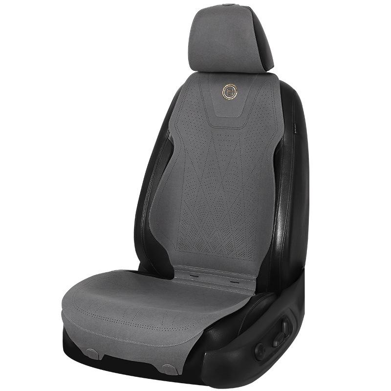 Замшевая вентилируемая подушка на сиденье автомобиля, комфортная, дышащая, прочная, универсальная для всех сезонов, интегрированный чехол на переднее сиденье автомобиля