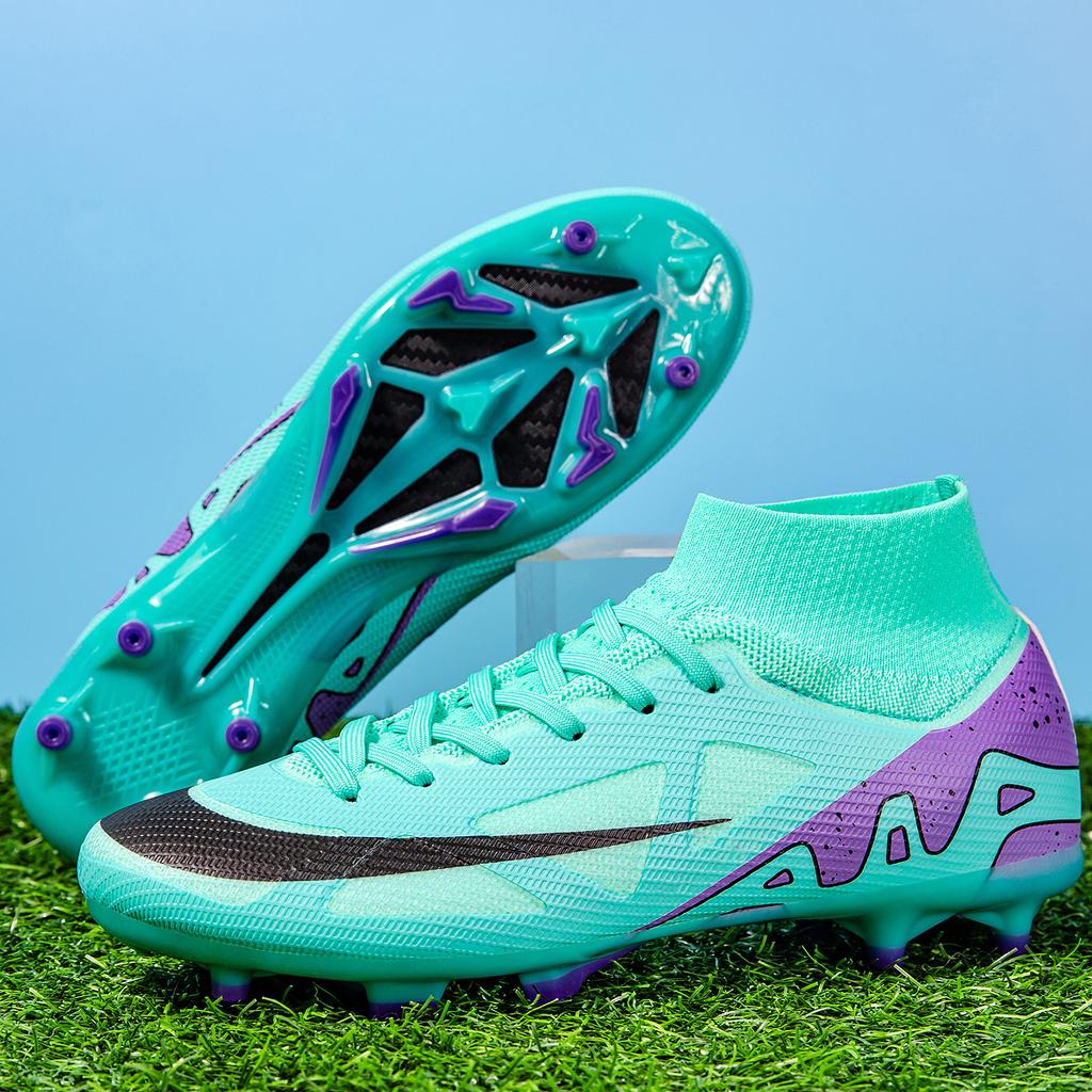 New Men High-top Non-Slip Soccer Shoes Futsal Football Boots Grass Cleats Sneakers High-quality Match Indoor Hot-selling Outdoor