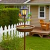 Durable Iron Sun Powered Bird Water Dish With LED Lights For Outdoor Decoration And Wildlife Viewing Day And Night