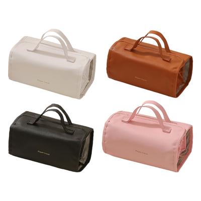 Large Capacity Portable Storage Pouches For Cosmetics Toiletries With Removable Dividers And PVC Materials