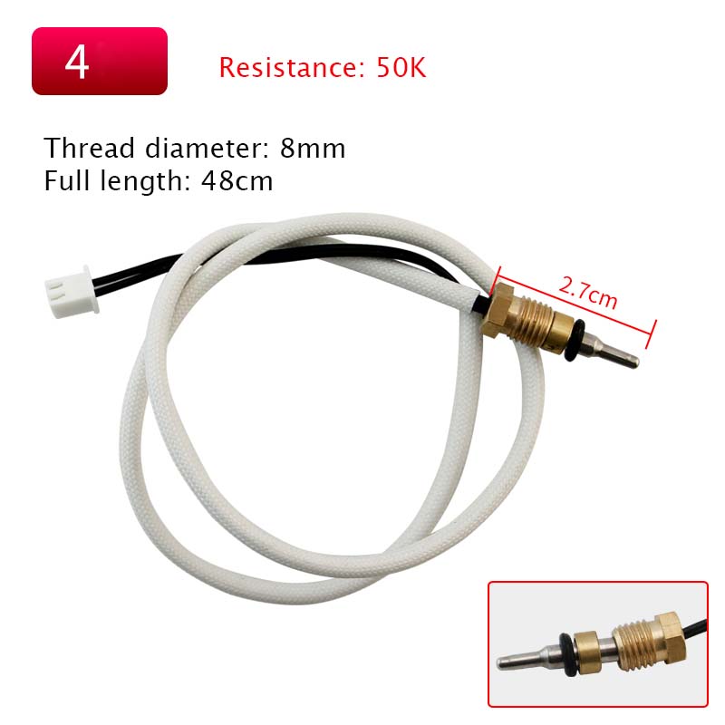 Household Gas Water Heater Temperature Sensor Resistance 10K 50K Water Inlet and Outlet Thermostatic Temperature Probe