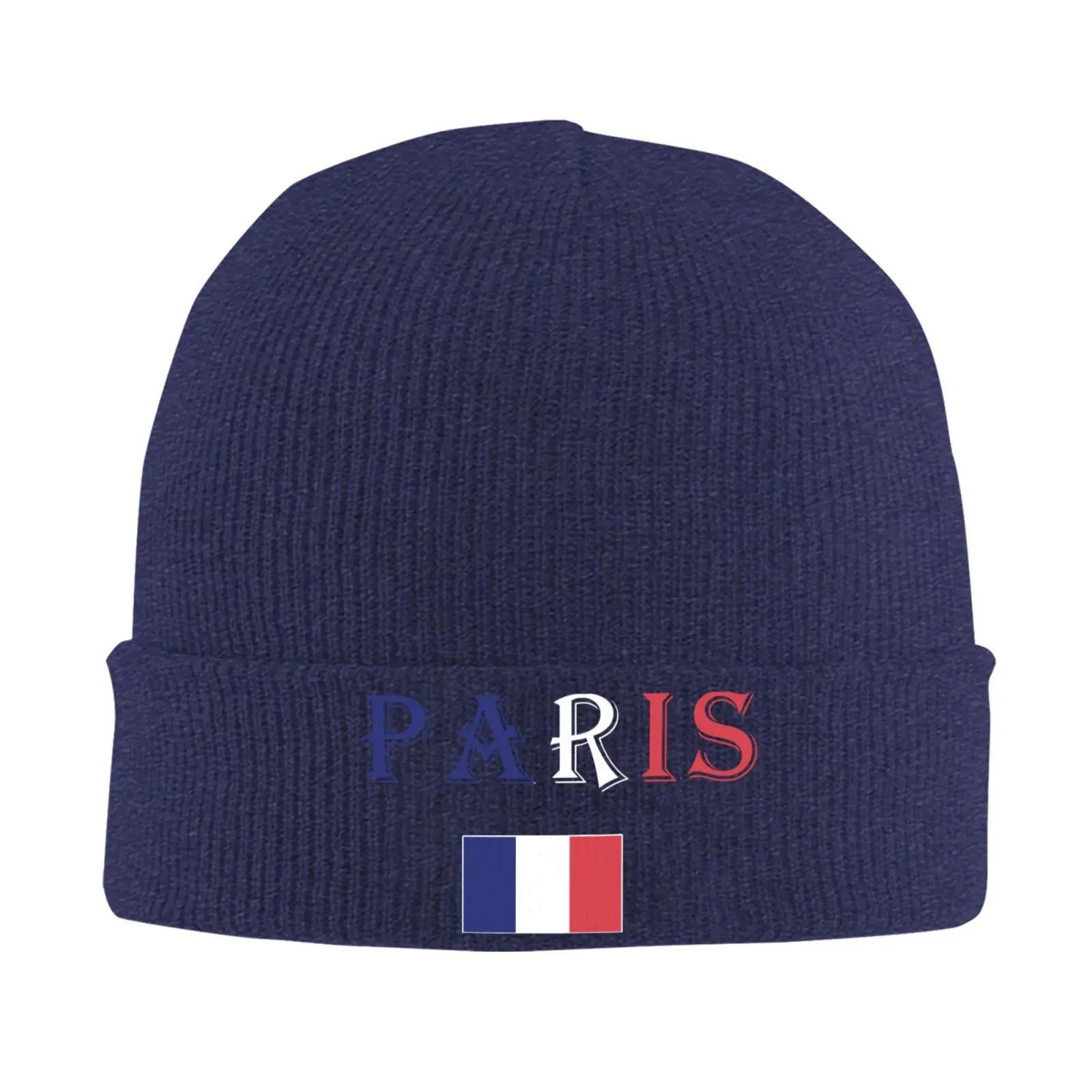 

Paris Flag Print Warm Knitted Cap Hip Hop Hat Autumn Winter Outdoor Beanies Hat for Unisex Adult Unisex Adult Bonnet Hat