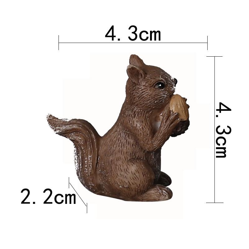 Creative Small Cute Resin Animal Shape Flower Pet Figure Diy Micro Landscape Doll Ornament