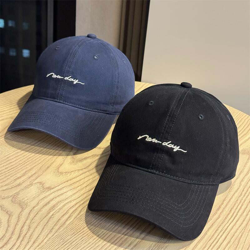 Fashion Hat Big Head Circumference Simple Embroidery Soft Top Baseball Cap Children Wide Brim Big Face Small Versatile Shade Cap Men