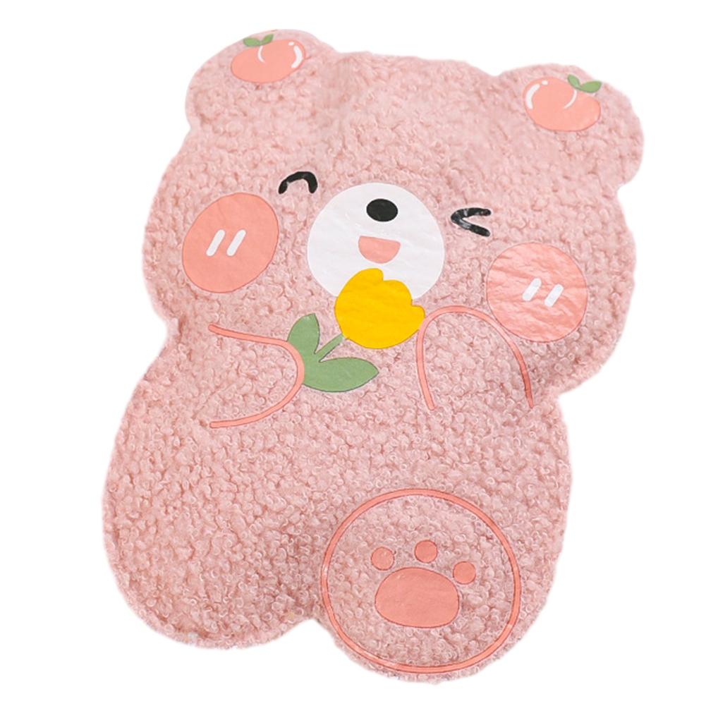 Mini Water Warmer Cartoon Plush Bear Hot Water Bottle Water Filling Bear Flannel Portable Student Hand Warmer Cute