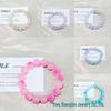12mm Gradient Beaded Bracelet & Ice Transparent Ring Gift Set - Soft Disc Glazed Glass Beads for Best Friend